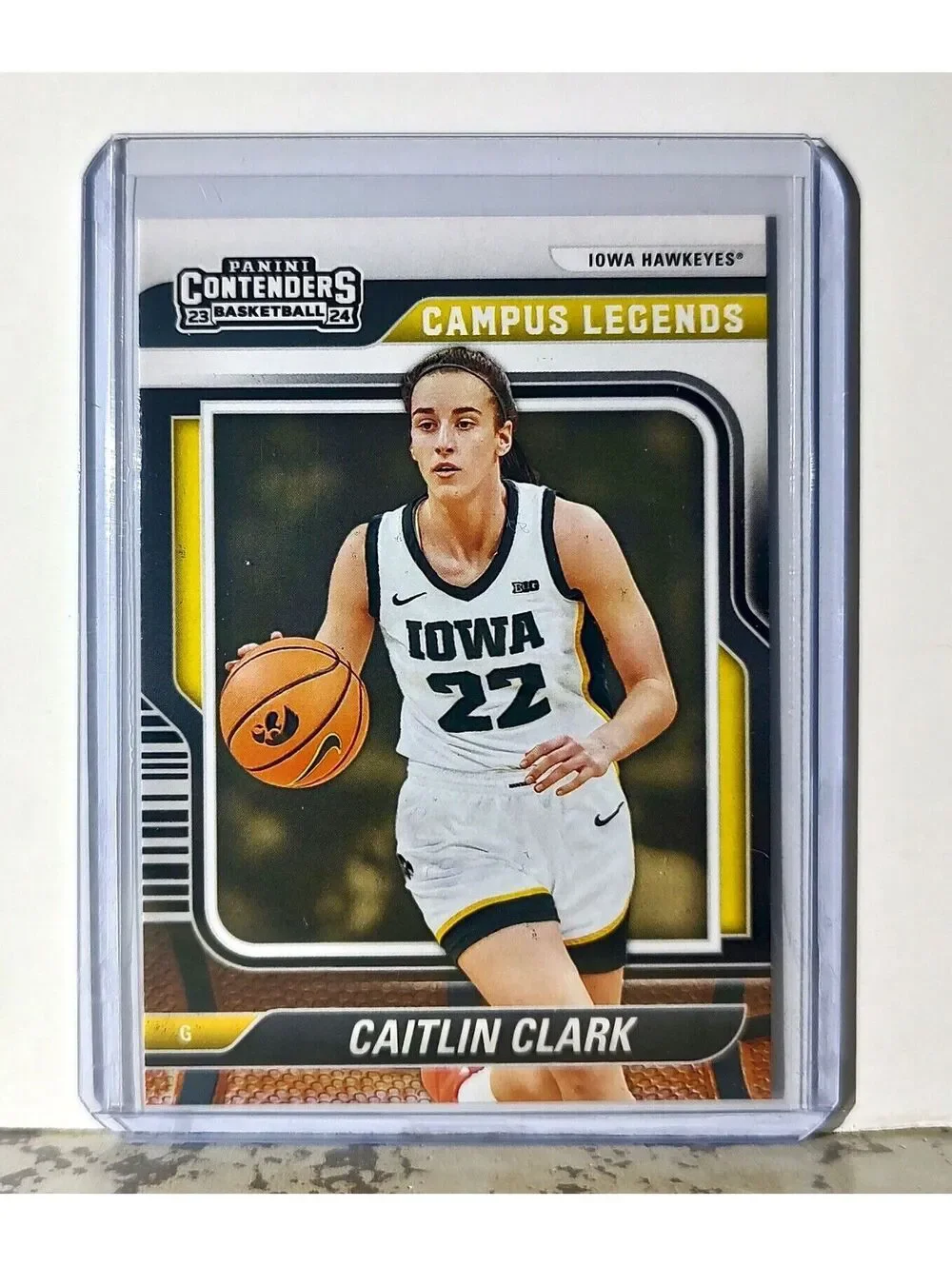 2023-24 Caitlin Clark Panini Contenders #CL2 Campus Legends Card Iowa Hawkeyes